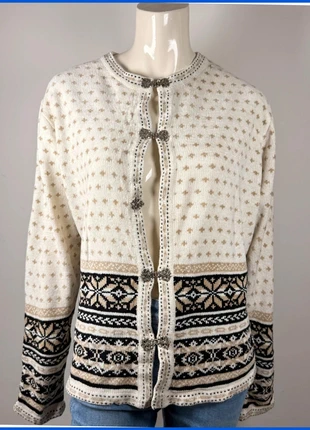 Blue Norwegian-style wool cardigan for women, vintage patterned design, L, marque: Vintage Dressing, état: Bon état, taille: L / 40 / 12, 13,50 €, 14,88 € Protection acheteurs incluse