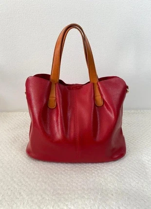 Petit Sac à Main Fourre-Tout Rouge Vif Femme Leather Cuir Mignon Vintage, marca: Vintage Dressing, estado: Muito bom, €25.00, €26.95 inclui Proteção do Comprador