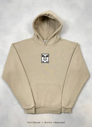 Pull Obey Beige coupe Large Hoodie Oversize Sweatshirt - Taille S #1353, brand: Obey, condition: Very good, size: S / 36 / 8, €44.90, €47.85 includes Buyer Protection Pro