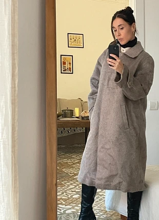 Abrigo vintage de alpaca – made in Germany -oversize, gris topo, premium & minimal, brand: Vintage Dressing, condizioni: Ottime, taglia: M / IT 42 / EU 38, €32.00, €34.30 include la Protezione acquisti