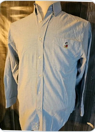 Chemise Disney Mickey brodé sur le devant couleur bleu ciel taille L 40, brand: Disney, condition: Very good, size: L, €17.90, €19.50 includes Buyer Protection Pro