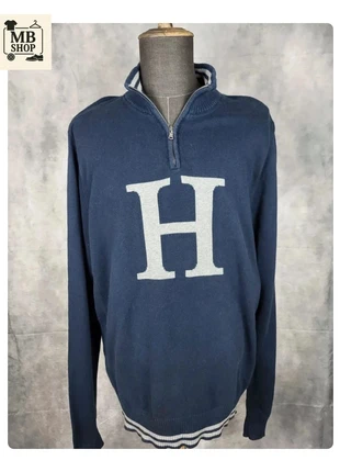 Pull col camionneur Half zip 1/4 zip 100% coton Tommy Hilfiger Bleu marine Taille XXL, brand: Tommy Hilfiger, condizioni: Ottime, taglia: XXL, €19.90, €21.60 include la Protezione acquisti Pro