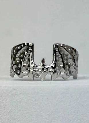 Bague Ailes de Chauve-Souris Argentée – Acier Inoxydable – Ajustable, marque: CHROME, état: Très bon état, taille: Ajustable, 9,20 €, 10,36 € Protection acheteurs (Pro) incluse