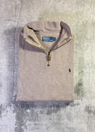 1/4 Zip | Half Zip col camionneur Ralph Lauren - Taille XL - 100% coton - Beige logo vert °, marque: Ralph Lauren, état: Très bon état, taille: XL, 55,00 €, 58,45 € Protection acheteurs incluse