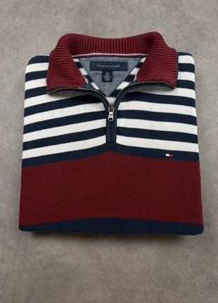 Pull half zip 1/4 zip Tommy Hilfiger vintage bleu marine col camionneur logo brodé - Taille S, marque: Tommy Hilfiger, état: Très bon état, taille: S, 35,00 €, 37,45 € Protection acheteurs incluse