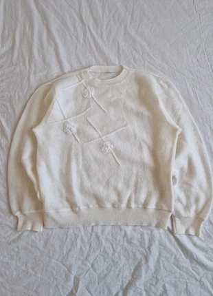 Pull blanc à fleurs 36 38, marca: Vintage Dressing, estado: Muito bom, tamanho: S / 36 / 8, €14.00, €15.40 inclui Proteção do Comprador Pro