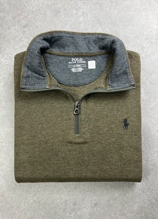 Pull Half Zip Ralph Lauren 1/4 Zip Col Camionneur Coton Mixte | Taille M | Vert Kaki Logo Brodé, marque: Ralph Lauren, état: Très bon état, taille: M, 75,00 €, 79,45 € Protection acheteurs incluse