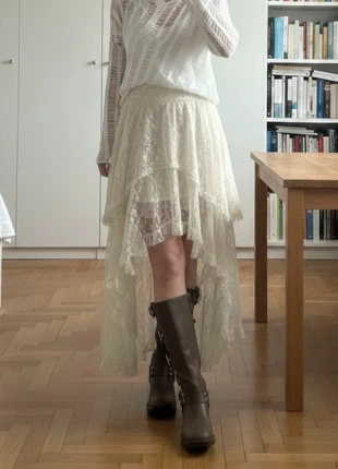 Jupe longue beige creme transparente asymétrique style boho vintage taille S, brand: Ruymae, condition: Very good, size: S / 36 / 8, €35.90, €38.40 includes Buyer Protection