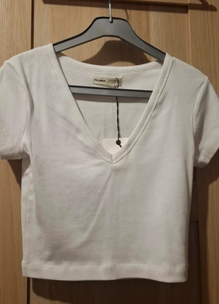 Haut blanc, marque: Pull & Bear, état: Neuf avec étiquette, taille: M / 38 / 10, 6,00 €, 7,00 € Protection acheteurs incluse