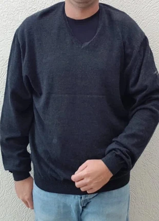 Tricot sweat pull col V Calvin klein golf taille XL 100% laine de mérinos noir homme, marque: Calvin Klein, état: Très bon état, taille: XL, 15,20 €, 16,66 € Protection acheteurs incluse
