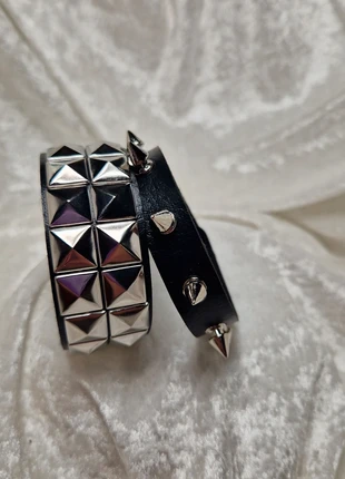 Unisex - Spike & 2 Row Rivet bracelet - #Gothic #Emo, brand: unknown, condition: Very good, £5.00, £5.95 includes Buyer Protection