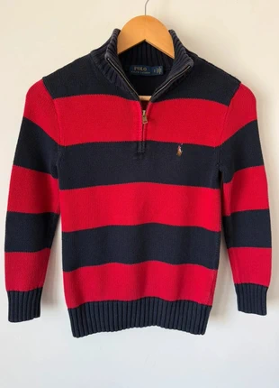 Ralph Lauren Pull 1/4 zip col camionneur rouge rayé marine femme taille S coton, marca: Ralph Lauren, estado: Muy bueno, tamaño: S / 36 / 8, 54,00 €, 57,40 € Protección al comprador Pro incluida