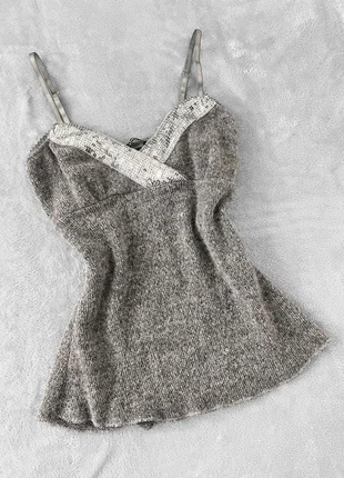 Vintage y2k Knitted Cami sequin top, brand: Vintage Dressing, condition: Very good, size: M / 10, £10.00, £11.20 includes Buyer Protection