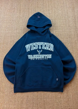 Sweat hoodie capuche bleu Washington University logo brodé université USA 2000s S mixte #0316, brand: Russell Athletic, condizioni: Ottime, taglia: S, €29.10, €31.26 include la Protezione acquisti Pro