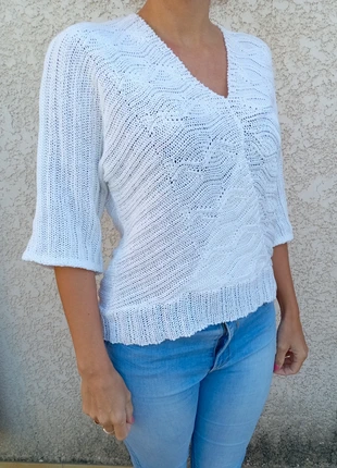 *Pépite* Magnifique Pull Blanc maille Crochet ! T.36 comme Neuf, marque: CHIC, état: Très bon état, taille: S / 36 / 8, 13,00 €, 14,35 € Protection acheteurs incluse
