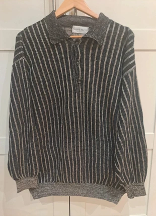 Vintage Striped Knit Polo Sweater 80, 90, marque: Ideal, état: Neuf sans étiquette, taille: L, 17,90 €, 19,50 € Protection acheteurs incluse
