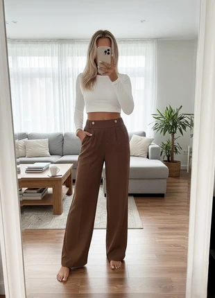 Pantalon droit élegant marron, marca: cintia, estado: Muy bueno, tamaño: S / 36 / 8, 29,90 €, 32,10 € Protección al comprador incluida