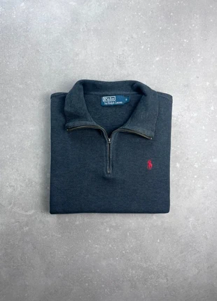 Col Roulé Half Zip 1/4 Zip Ralph Lauren Col Camionneur Taille S Homme Gris Logo Brodé Rouge, brand: Ralph Lauren, condition: Very good, size: S, €60.00, €63.70 includes Buyer Protection Pro