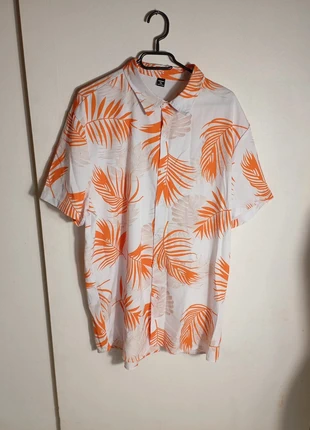 Chemise Hawaïenne Orange & Blanche XXL - Manfinity 🌴, merk: manfinity, staat: Nieuw zonder prijskaartje, maat: XXL, € 9,00, € 10,15 inclusief Kopersbescherming