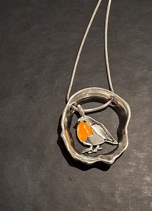 Little Robin Red Breast in his Hollow Pendant on a Silver Coloured Chain 47cm or 18.5" (UK), brand: NO LABEL, condition: New without tags, £5.00, £5.95 includes Buyer Protection
