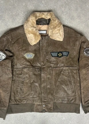 Veste/blouson Bombardier en cuir style U.S army| cuir noir|taille XL (homme), marque: Army, état: Très bon état, taille: XL, 32,00 €, 34,30 € Protection acheteurs incluse