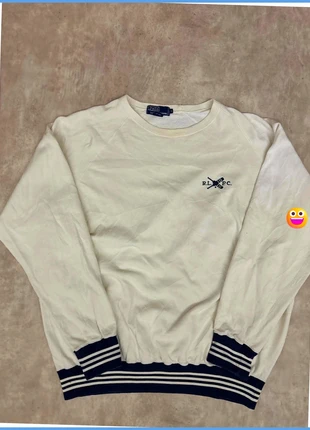 Sweat à col rond / pull à col rond RL Ralph Lauren Blanc Vintage logo bat de baseball taille XL, marca: Ralph Lauren, estado: Muito bom, tamanho: XL, €50.00, €53.20 inclui Proteção do Comprador Pro