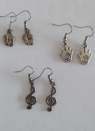 Lot de 3 boucles d'oreilles argentées, condition: Very good, €2.00, €2.80 includes Buyer Protection