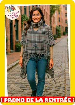 Poncho Burberry à Franges Gris à Carreaux Nova Check avec Logo Brodé Unisexe Taille Unique, marca: Burberry, estado: Muy bueno, tamaño: Talla única, 125,00 €, 131,95 € Protección al comprador Pro incluida