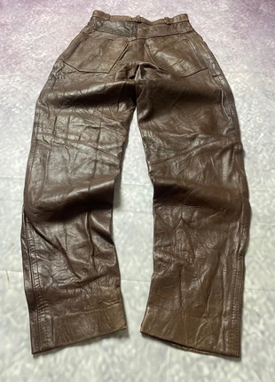 Y2K Leather Baggy Pants Parachute Made in Italy 🇮🇹 Classic AP Old Money Vintage 80s, marca: Vintage Dressing, estado: Muito bom, tamanho: XS / 34 / 6, €27.00, €29.05 inclui Proteção do Comprador