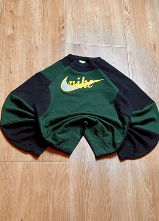 Sweat-Shirt Nike Vintage Made in USA Rework | Vert / Noir | Taille S, brand: Nike, condition: Very good, size: S / 36 / 8, €37.90, €40.50 includes Buyer Protection
