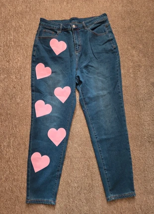 Shein curve pink heart jeans, brand: Shein Curve, condition: Very good, size: L / UK 16-18, £6.00, £7.00 includes Buyer Protection