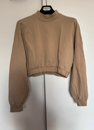 Felpa Crop Beige Bershka Taglia L - Cotone Morbido - Come Nuova!, marca: Bershka, estado: Novo sem etiquetas, tamanho: L / 40 / 12, €4.00, €4.90 inclui Proteção do Comprador