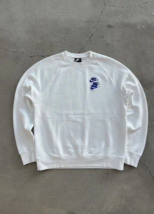 Nike Sweatshirt White Double Blue Logo Vintage Y2K Streetwear Minimal Style Retro, brand: Nike, condizioni: Ottime, taglia: S, €10.00, €11.20 include la Protezione acquisti