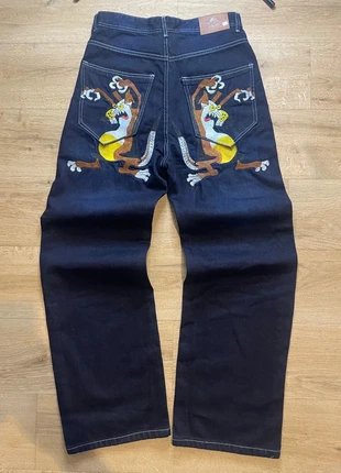 Jeans Large Vintage Style Baggy Brodé Bleu Foncé | 41/42, brand: Vintage Dressing, condition: Very good, size: W32, €42.00, €44.80 includes Buyer Protection