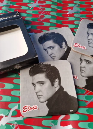 Elvis 4 coaster set, merk: Elvis, staat: Goed, € 4,00, € 4,90 inclusief Kopersbescherming Pro