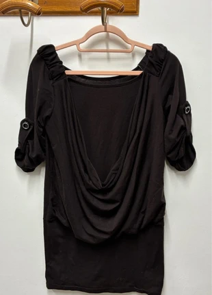 Top marron Blousant Col Bénitier Drapé Taille M, zustand: Sehr gut, größe: M / 38 / 10, 3,00 €, 3,85 € beinhaltet Vinted-Käuferschutz Pro