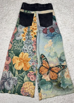 Art Tapestry WideLeg Pants Glynda Turley Floral Canvas Monarch Butterfly Size S / EU 36, marca: Vintage Dressing, estado: Muy bueno, tamaño: S / 36 / 8, 120,00 €, 126,70 € Protección al comprador incluida
