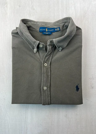 Chemise Ralph Lauren grise logo bleu brodé XXL homme Featherweight Mesh, brand: Ralph Lauren, condition: Very good, size: XXL, €35.00, €37.45 includes Buyer Protection Pro