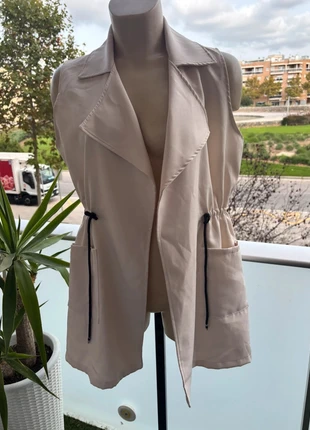 Chaleco largo beige tipo gabardina – New Collection – Talla M/L💙, marca: Collection, estado: Novo sem etiquetas, tamanho: L / 40 / 12, €14.00, €15.40 inclui Proteção do Comprador