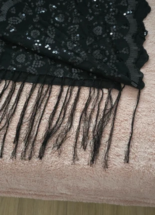 Zwarte glitter sjaals, staat: Heel goed, € 5,00, € 5,95 inclusief Kopersbescherming