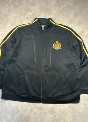 Pull / veste zippée Lauren Ralph Lauren noire et doré vintage - taille XL femme, marque: Lauren Ralph Lauren, état: Très bon état, taille: XL / 42 / 14, 29,90 €, 32,10 € Protection acheteurs (Pro) incluse