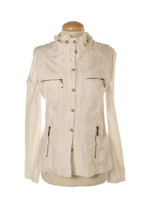 y2k vintage cool edgy white jacket with zippers, marque: Vintage Dressing, état: Très bon état, taille: M / 38 / 10, 45,00 €, 47,95 € Protection acheteurs incluse