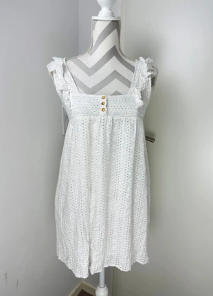 Robe courte en dentelle Sézane écru bretelle en vague, doublée légère style boho - taille 36 | S, marke: Sézane, zustand: Sehr gut, größe: S / 36 / 8, 40,00 €, 42,70 € inklusive Vinted-Käuferschutz