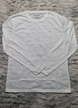 T-shirt manches longues Col Rond Calvin Klein Blanc Taille L, marca: Calvin Klein, estado: Nuevo sin etiquetas, tamaño: L, 17,50 €, 19,08 € Protección al comprador incluida