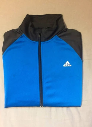 Adidas / Veste à zip bleu et noir / Logo manche droite / Taille S, marca: adidas, estado: Muito bom, tamanho: S, €10.00, €11.20 inclui Proteção do Comprador