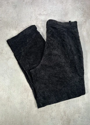 Pantalon Vintage En Velours Côtelé / Corduroy Lindor noir texturé froissé taille 14, brand: Vintage Dressing, condition: Very good, size: L / 40 / 12, €15.00, €16.45 includes Buyer Protection Pro
