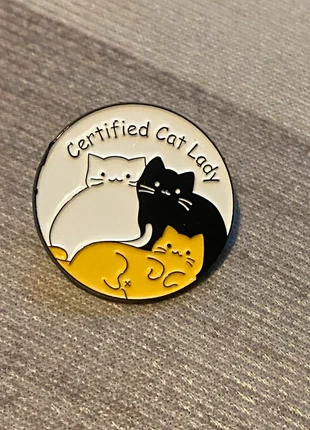 Cat lady pin badge, brand: unknown, condition: New without tags, £1.00, £1.75 includes Buyer Protection