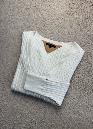 Pull Col V Torsadé Tommy Hilfiger Blanc Taille M Femme, marque: Tommy Hilfiger, état: Bon état, taille: M / 38 / 10, 17,99 €, 19,59 € Protection acheteurs (Pro) incluse