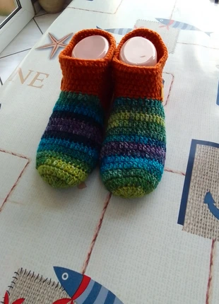 Chaussons au crochet, état: Neuf sans étiquette, taille: 38, 6,00 €, 7,00 € Protection acheteurs incluse
