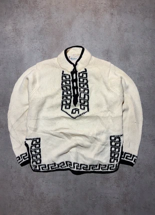 Pull-over d’hiver vintage à motifs | Taille S | Couleur Blanc/Noir, marque: Vintage, état: Très bon état, taille: S / 36 / 8, 15,00 €, 16,45 € Protection acheteurs incluse